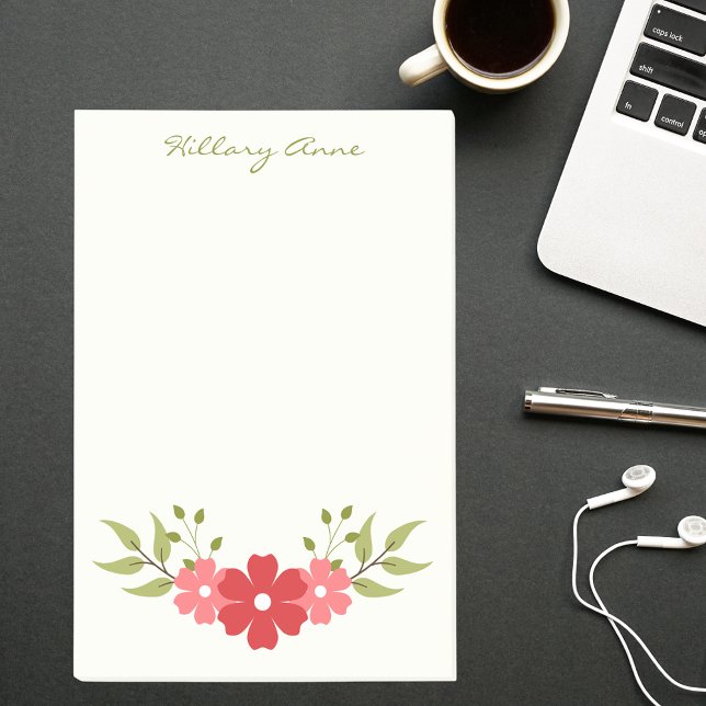 Notas Post-it® Simple Minimal Red & Pink Classy Elegant Floral (Subido por el creador)