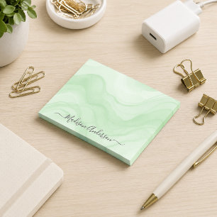Notas Post-it® Simple Minimal Verde Salvia Acuarela Personalizada