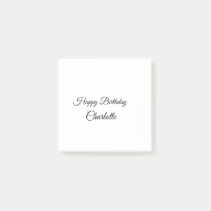 NOTAS POST-IT® SIMPLE MÍNIMO.NOMBRES DE BEBÉ FELIZ CUMPLEAÑOS 