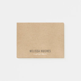 Notas Post-it® Simple Moderno Rústico Kraft Boho