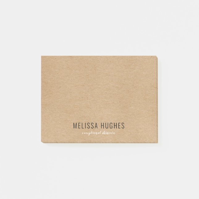Notas Post-it® Simple Moderno Rústico Kraft Boho (Anverso)