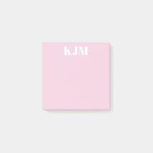 Simple Monograma Rosa Postit