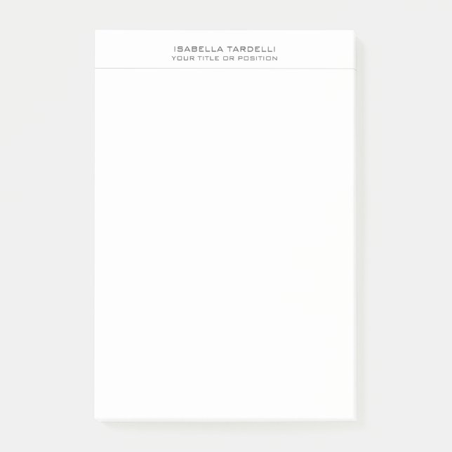 Notas Post-it® Simple profesional Minimalista moderno (Anverso)