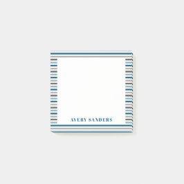 Notas Post-it® Simple raya azul y gris