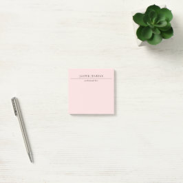 Notas Post-it® Simple Rosa Minimal Moderno
