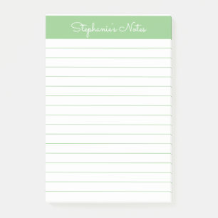 Notas Post-it® Simple Sage Green Lin Personalizado