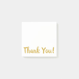 Notas Post-it® Simple White & Gold Gracias
