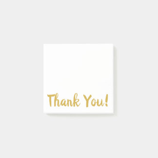 Notas Post-it® Simple White & Gold Gracias