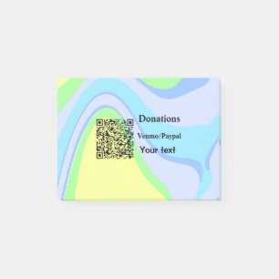 Notas Post-it® Simple y mínimo añadir donaciones de código de bar