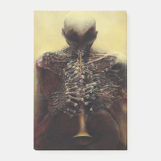 Notas Post-it® Sin título (La flautista) de Zdzislaw Beksinski (Anverso)