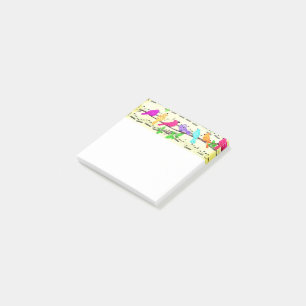 Notas Post-it® Sinfonía de Aves Musicales Coloridas y Cuidadas -