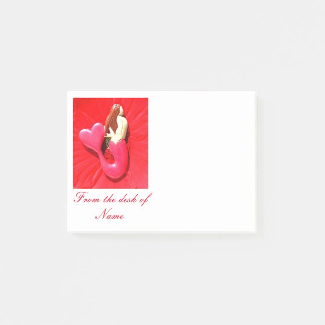 Notas Post-it® sirena de cola roja (Anverso)