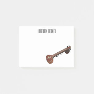 Notas Post-it® Sitar personalizado ilustracion