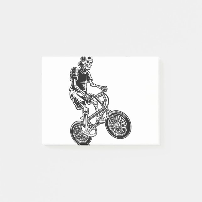 Notas Post-it® Skeleton Biking Skeleton play bicicleta (Anverso)