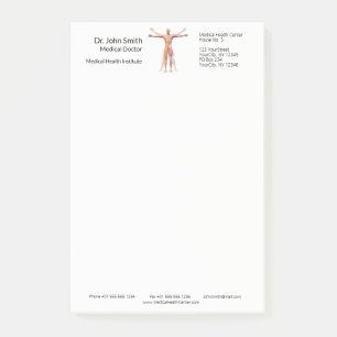 Notas Post-it® Skeleton Médico Human Body Muscles Post-it® Notes