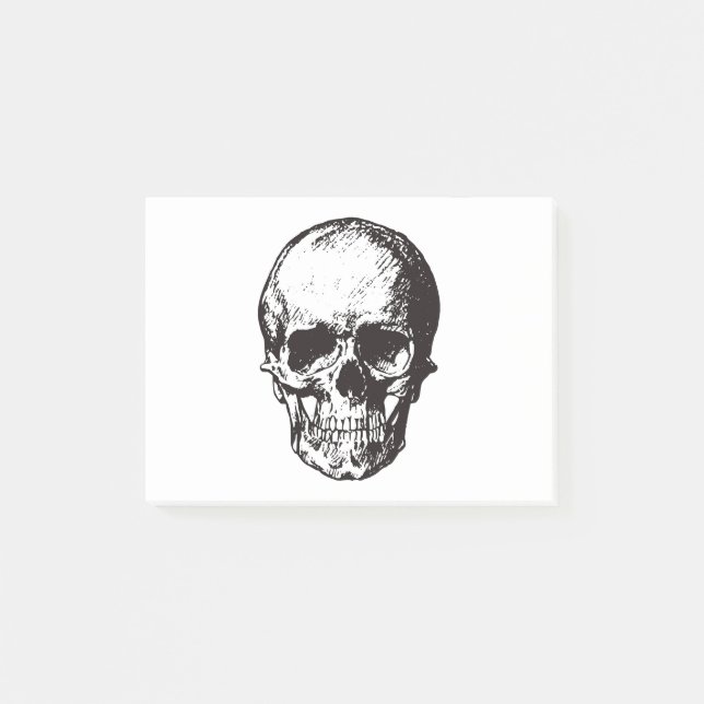 Notas Post-it® Skull Fantasy Art Rock Punk fuerte Metalizado (Anverso)