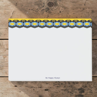 Notas Post-it® Sky Blue And Sunshine Yellow Floral