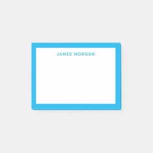 Notas Post-it® Sky Blue Modern Name Professional