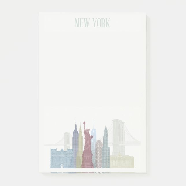 Notas Post-it® Skyline de Nueva York (Anverso)