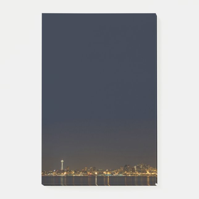 Notas Post-it® Skyline Seattle de noche (Anverso)
