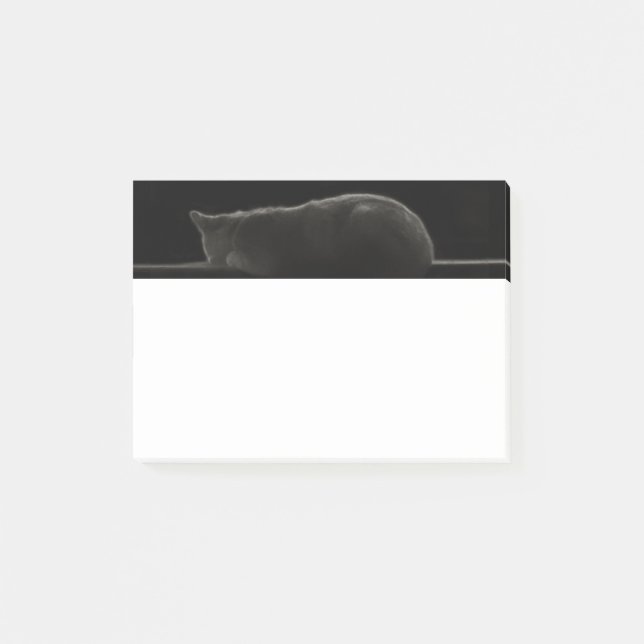 Notas Post-it® Sleeping Cat Silhouette (Anverso)