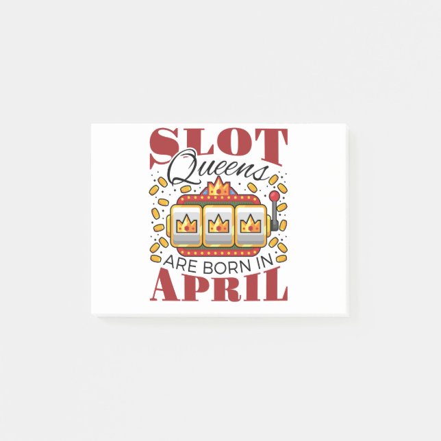Notas Post-it® Slot Queens nació en abril (Anverso)