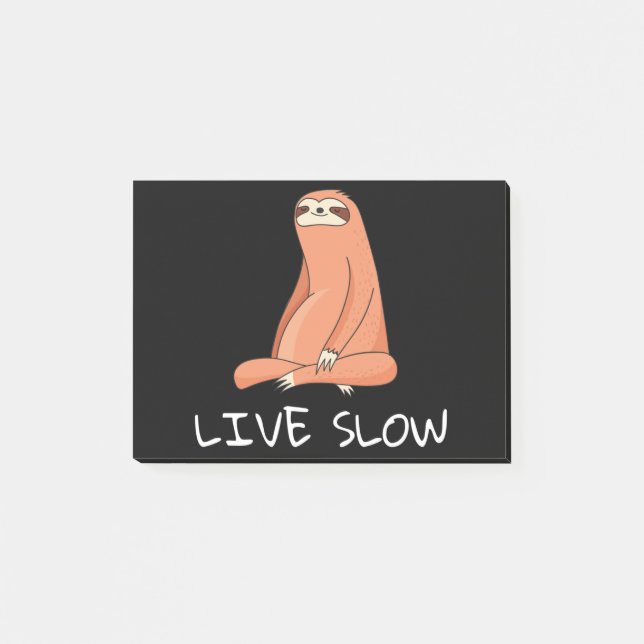 Notas Post-it® Sloth Live Slow (Anverso)