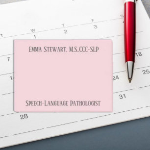 Notas Post-it® SLP (patólogo del lenguaje de voz) publica que not