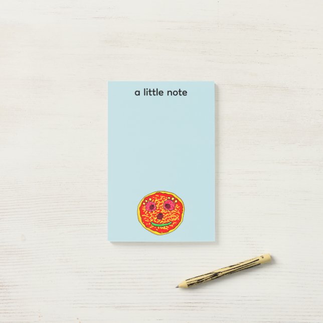 Notas Post-it® Smiling Pizza Face Illustration Design (Escritorio)