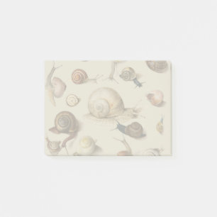 Notas Post-it® Snail Slug Garden Pet Gastropod Botanical Snails
