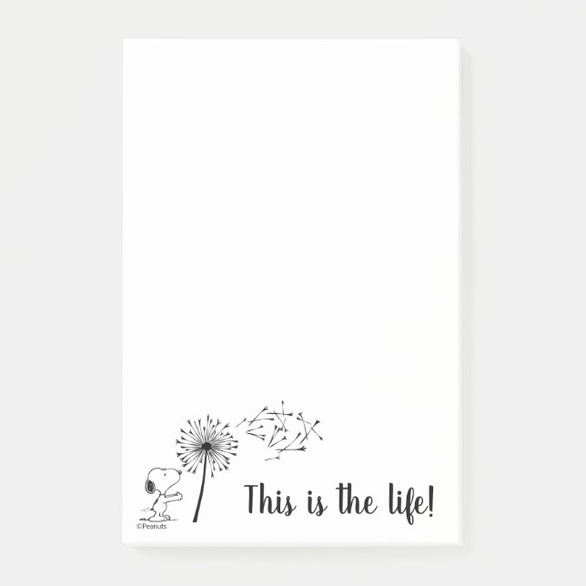 Notas Post-it® Snoopy con Dandelion (Anverso)