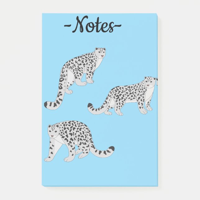 Notas Post-it® Snow Leopards (Anverso)