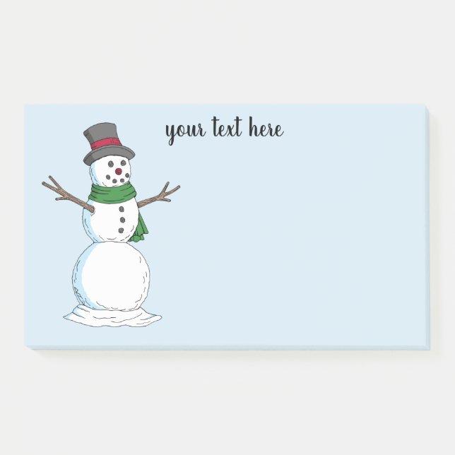 Notas Post-it® Snowman (Anverso)