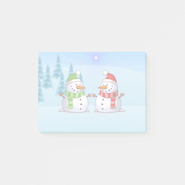 Notas Post-it® Snowman Playdate (Anverso)