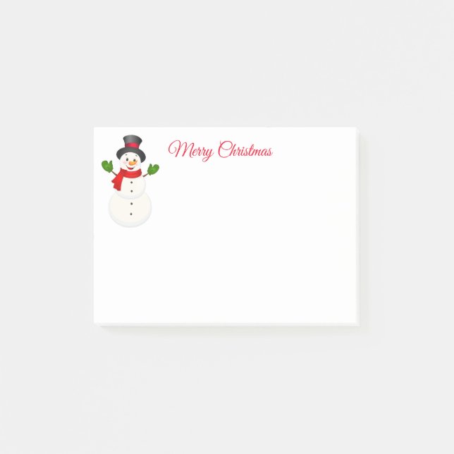Notas Post-it® Snowman Post escribe (Anverso)