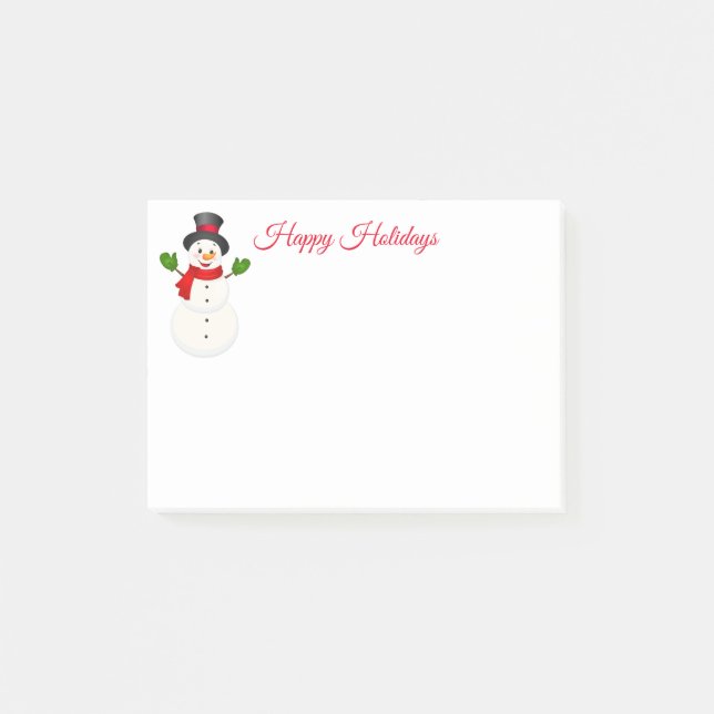 Notas Post-it® Snowman Post escribe (Anverso)