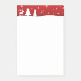 Notas Post-it® Snowman, reno de árbol de Navidad