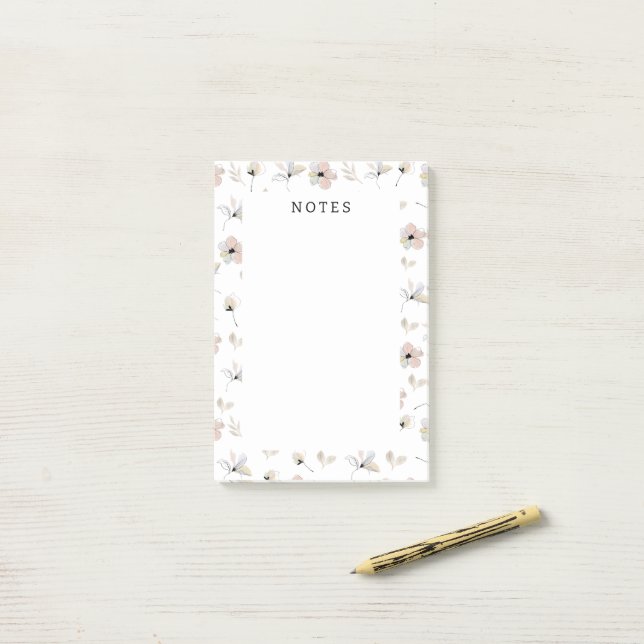 Notas post-it sobre el Boho floral moderno (Escritorio)