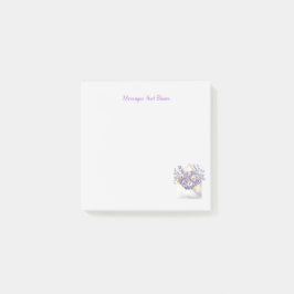 Notas Post-it® Sobre floral acuático - Cubierto