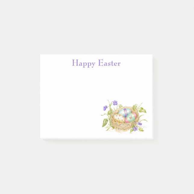 Notas post-it sobre huevos de Pascua (Anverso)