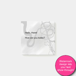 Notas Post-it® Sobre la rejilla: Resumen gris, negro y blanco