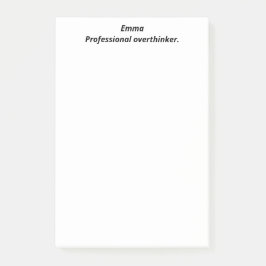 Notas Post-it® Sobrepensador profesional, Funny, Witty, Personali