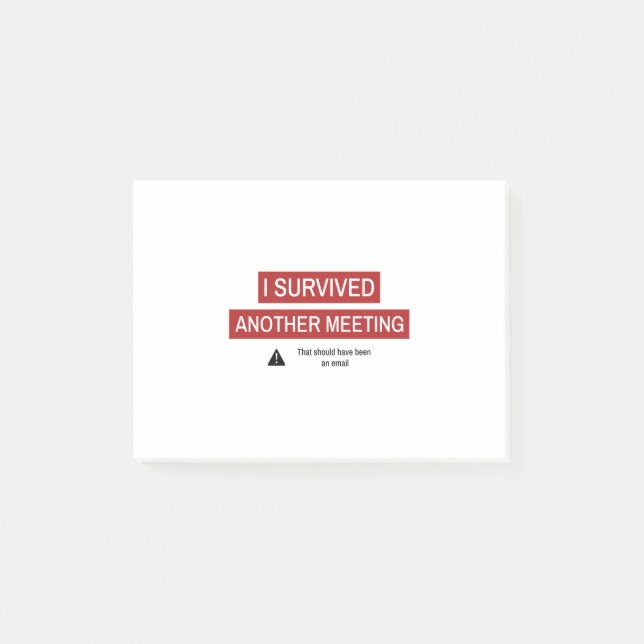 Notas Post-it® Sobreviví A Otra Reunión (Anverso)