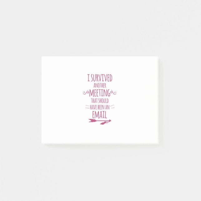 Notas Post-it® Sobreviví otra reunión (Anverso)