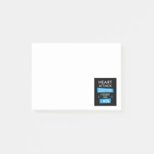 Notas Post-it® Sobreviviente de ataque cardíaco, luché y gané