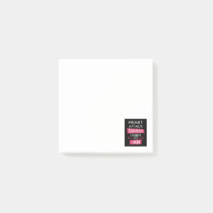 Notas Post-it® Sobreviviente de ataque cardíaco, luché y gané