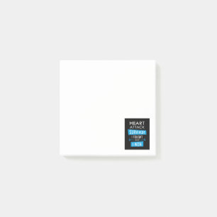 Notas Post-it® Sobreviviente de ataque cardíaco, luché y gané