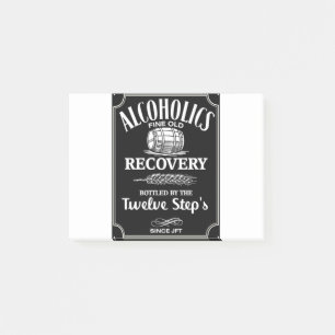 Notas Post-it® Sobriedad de la etiqueta de alcohol - 12 pasos de