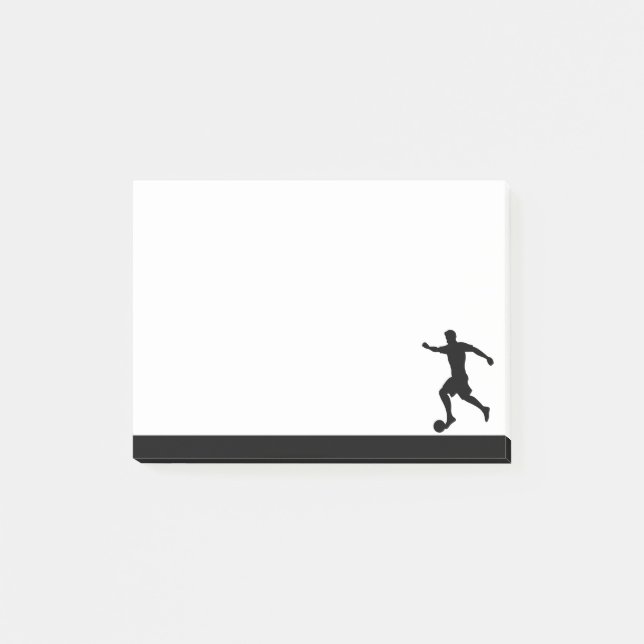 Notas Post-it® Soccer Player Athlete Sport Silhouette (Anverso)