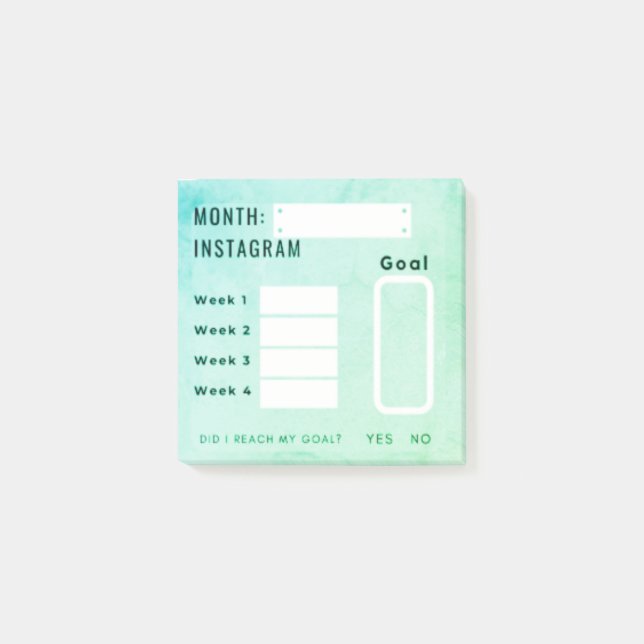 Notas Post-it® Social Media Followers Tracker Post-It® Notes (Anverso)